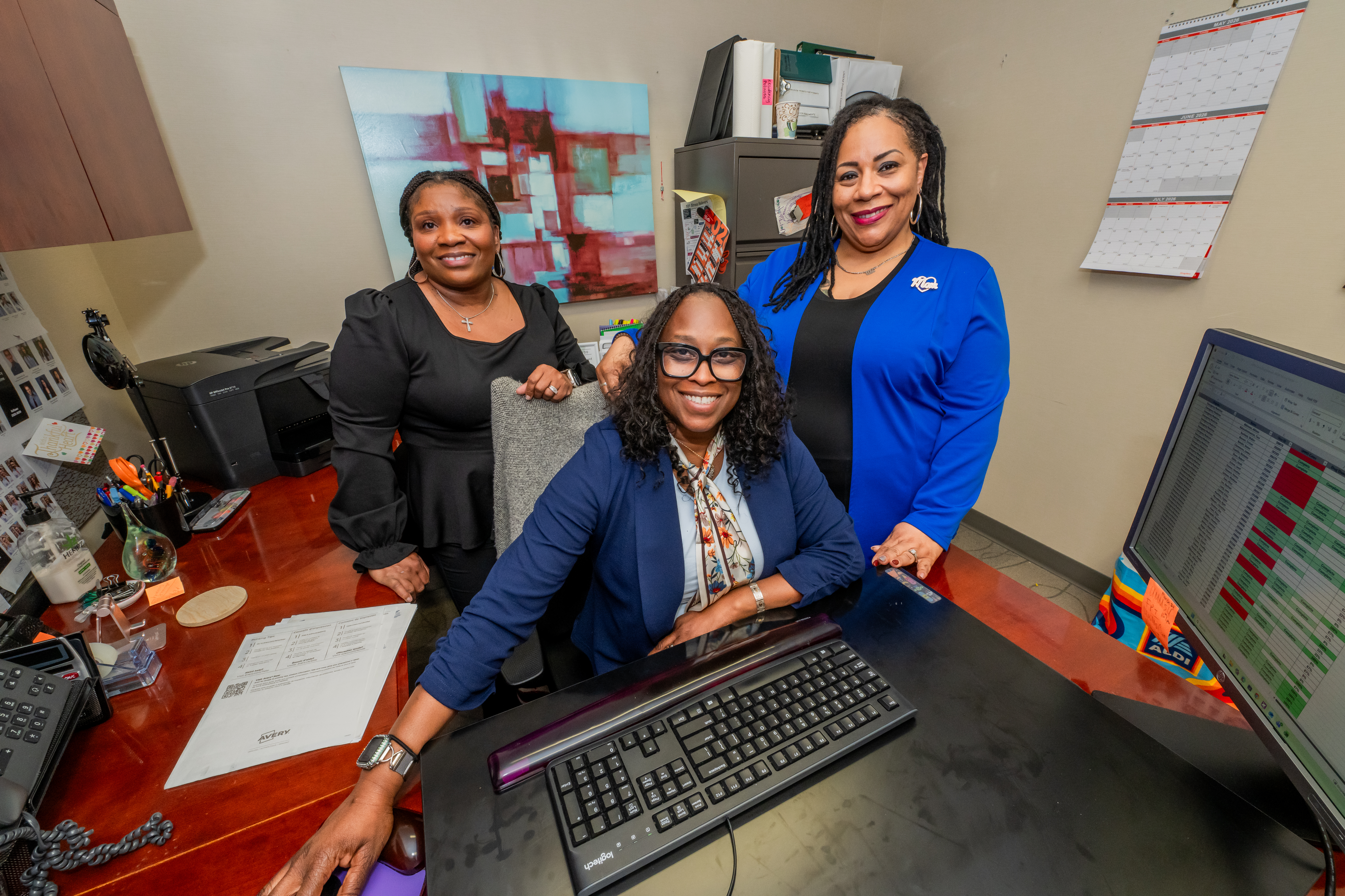 The Department’s Education team, comprised of Ms. Shanell McCall-Cephas, Ms. Nakisha Daniels, and Ms. Janae Yates, pictured in the office